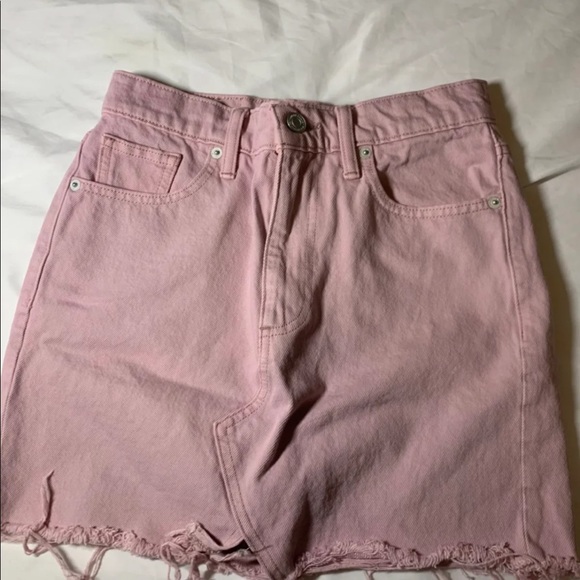 LUCKY BRAND PINK DENIM SKIRT - Picture 4 of 9
